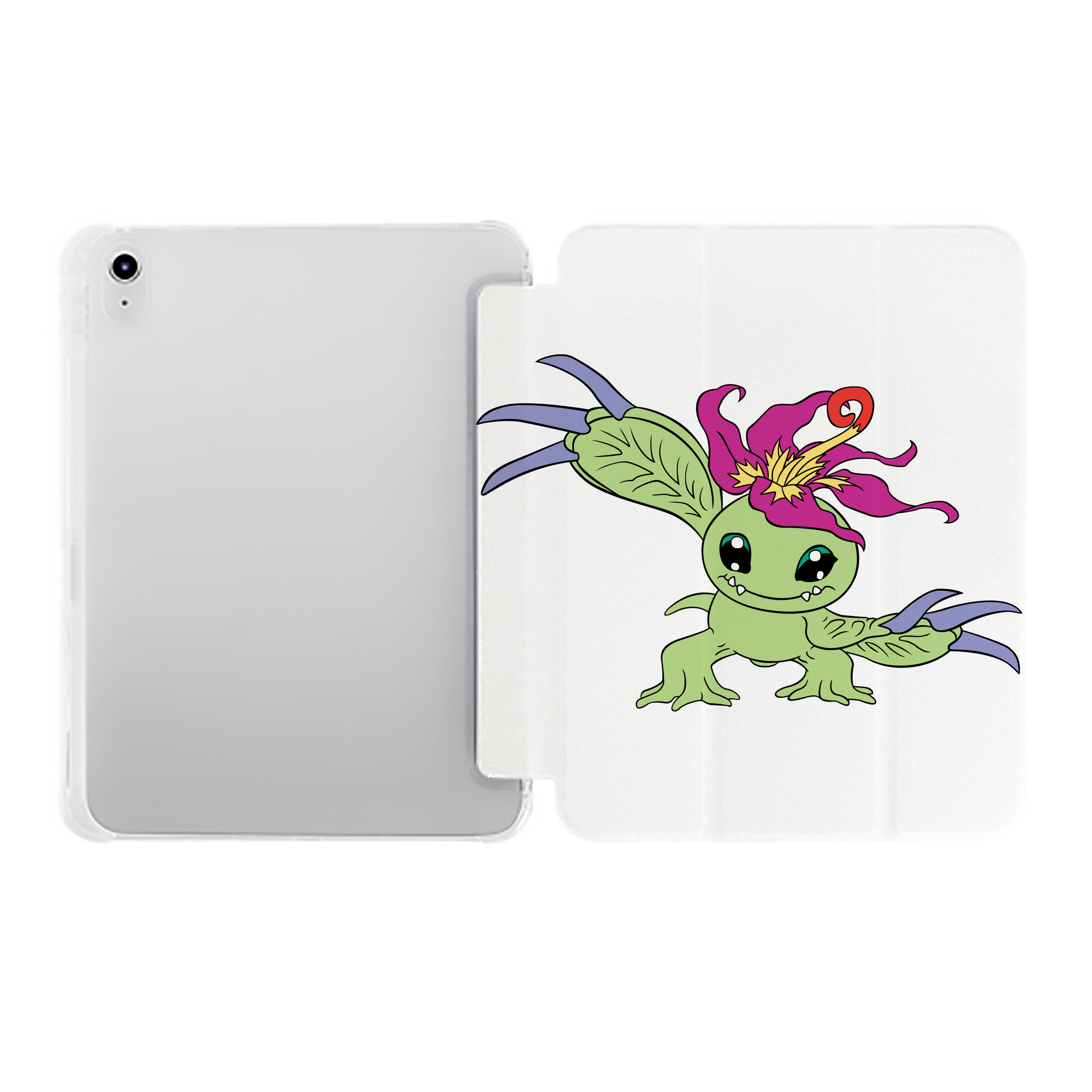 （画像用） Digimon デジタルモンスター/デジモン IPad ケース ペン収納付き 三つ折りスタンド PUレザー×シリコン 対応機種9.5/10.5/10.9インチ